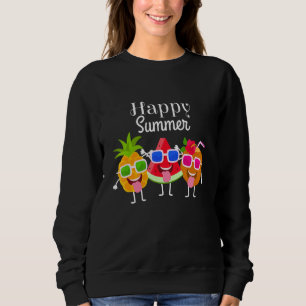 Sweatshirt Joyeux Fruits d'été mignons - Pineapple Watermelon