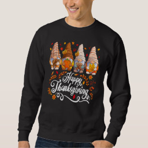 Sweatshirt Joyeux Gnomes de Thanksgiving Saison Automne Fal