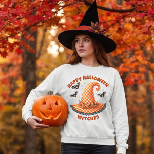 Sweatshirt Joyeux Halloween Sorcières Chapeau de Sorcière Gin