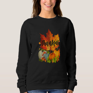 Sweatshirt Joyeux Jour d'Action de grâce Automne Automne Mapl