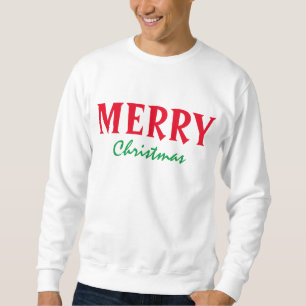 SWEATSHIRT JOYEUX JOYEUX NOËL TYPOGRAPHIE ROUGE VERTE