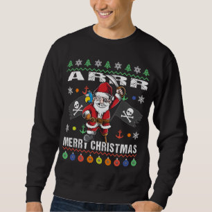 Sweatshirt Joyeux Noël au Pirate Père Noël