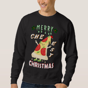 Sweatshirt Joyeux Noël Cheesy Noël Noël Père Noël Pizza Noël