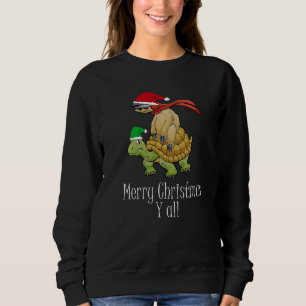 Sweatshirt Joyeux Noël Design Mignon Paresseux Et Tortue Xmas