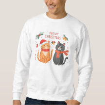 Joyeux Noël Meowy – Conception de vacances de chat