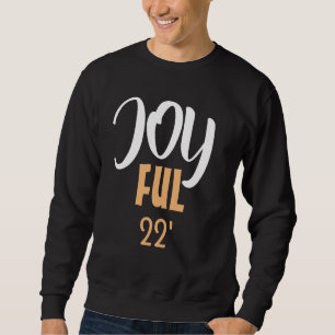 Sweatshirt Joyeux Noël or noir et blanc