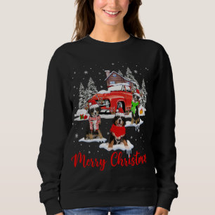 Sweatshirt Joyeux Noël Père Noël Reindeer Bernese Mountain Wi