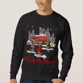 Sweatshirt Joyeux Noël Père Noël Reindeer Otterhound avec Rou
