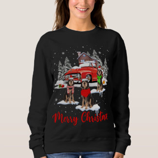 Sweatshirt Joyeux Noël Père Noël Reindeer Otterhound avec Rou