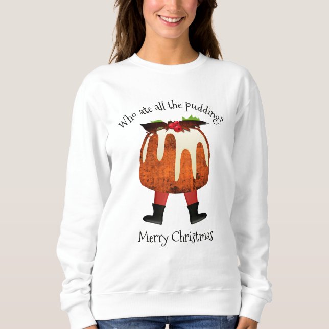 Sweatshirt Joyeux Noël Pudding (Devant)