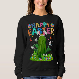 Sweatshirt Joyeux oeuf de lapin de Pâques drôle Concombre de