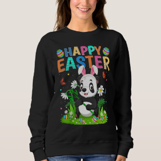 Sweatshirt Joyeux oeuf de lapin de Pâques Funny Panda dimanch