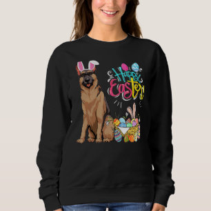 Sweatshirt Joyeux oeufs de Pâques Bunny Chien Berger Allemand