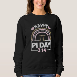 Sweatshirt Joyeux Pi Day Mathématique Maître Leopard Rain