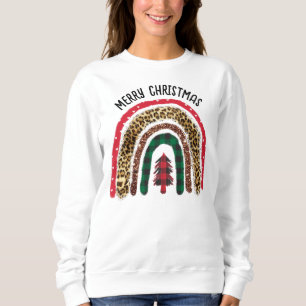 Sweatshirt Joyeux Poster de animal de Noël Rainbow
