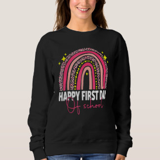 Sweatshirt Joyeux Premier Jour D'école Maternelle Arc-en-ciel