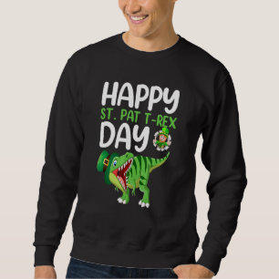 Sweatshirt Joyeux St Pat Trex Day Dino St Patrick's Day Boys