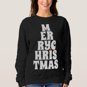 Sweatshirt Joyeux style d'arbre de Noël pour s'amuser