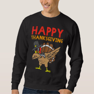 Sweatshirt Joyeux Thanksgiving Dabbing Dinde Joueur de jeu vi