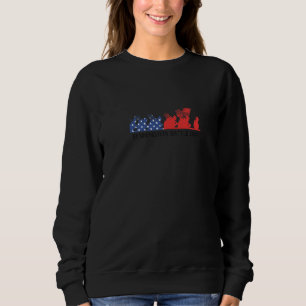 Sweatshirt Joyeux vétéran Retro Drapeau costume de bataille B