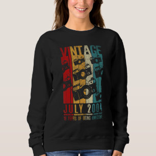Sweatshirt Juillet 2004 18e anniversaire 18 ans naissance Vin