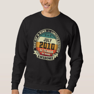 Sweatshirt Juillet 2010 12ème anniversaire 12 ans d'être géni