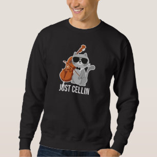 Sweatshirt Juste Cellin Cat Cello Design pour Cellists
