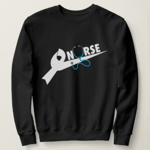 Sweatshirt Juste Chemise à nœud Stethoscope Infirmière, Cadea