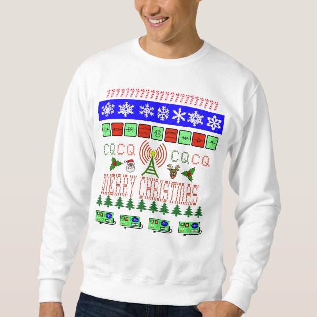 Sweatshirt juste de Noël de conception d'île de (Devant)