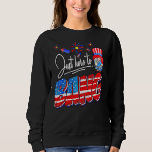 Sweatshirt Juste ici pour Bang Gnome American Flag Fireworks 