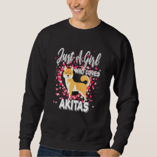 Sweatshirt Juste une fille qui aime Akitas Chien S Shiba Inu