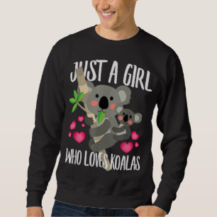 Sweatshirt Juste une fille qui aime Koalas Papa Maman Garçon