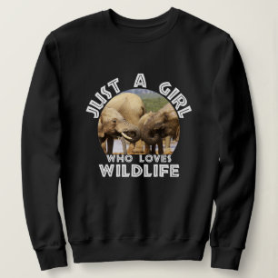 Sweatshirt Juste une fille qui aime la faune L'éléphant fait 