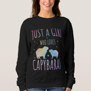 Sweatshirt Juste une fille qui aime les capybaras drôle capyb