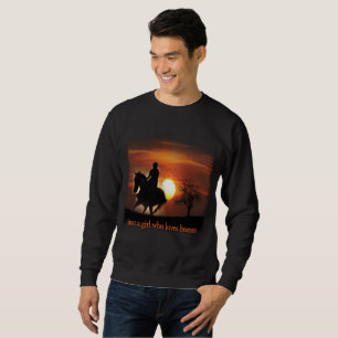 Sweatshirt juste une fille qui aime les chevaux