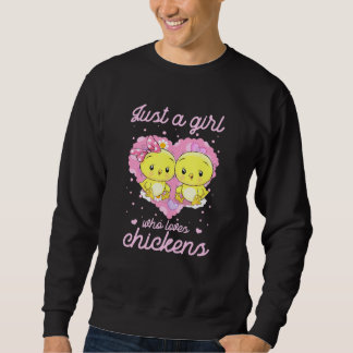 Sweatshirt Juste Une Fille Qui Aime Les Poulets Mignonnes Pou
