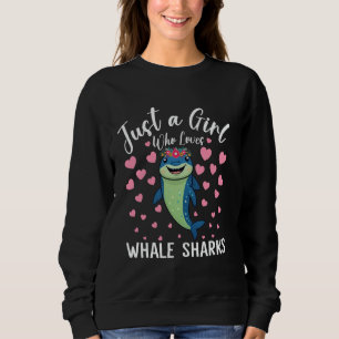 Sweatshirt Juste Une Fille Qui Aime Les Requins Baleines Femm
