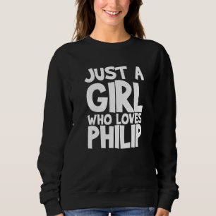 Sweatshirt Juste Une Fille Qui Aime Philip
