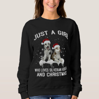 Sweatshirt Juste Une Fille Qui Aime Silverian Husky Et Christ