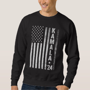 Sweatshirt Kamala : Élection du président du drapeau américai