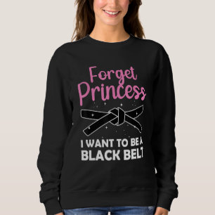Sweatshirt Karate Drôle Pour Femmes Filles Ceinture Noire Mar