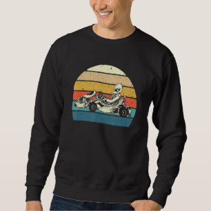 Sweatshirt Karting Rétro Vintage - Pilote de Course de Kartin
