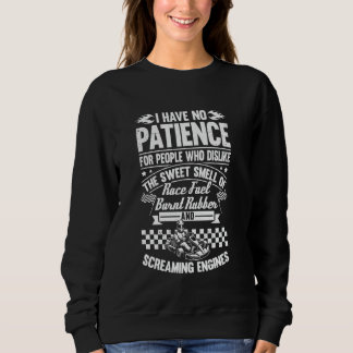 Sweatshirt Karting Vieil homme Drôle de passionné de karting