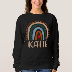 Sweatshirt Katie Nom Personnalisé Drôle Femmes Arc-en-ciel Ka
