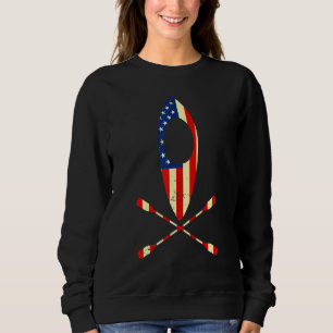 Sweatshirt Kayaking Us Drapeau Kayak Outdoor Adventurer Athle