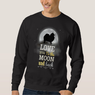 Sweatshirt Keeshond Chien Aimer À La Lune