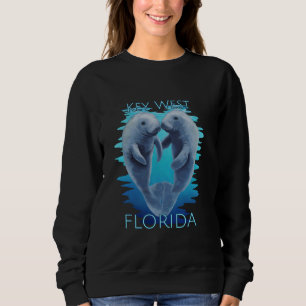 Sweatshirt Key West Florida Vacances Cute Manatees Sea Cow