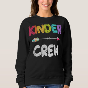 Sweatshirt Kinder Crew Kindergarten Enseignant 1er Jour De L'
