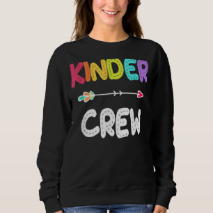Sweatshirt Kinder Crew Kindergarten Enseignant 1er Jour De L'