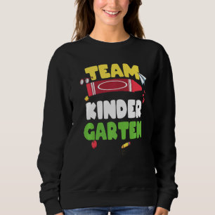 Sweatshirt Kinder Crew Kindergarten Enseignant 1er Jour De L'